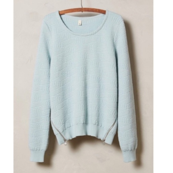 Anthropologie Sweaters - Moth anthro merle textured sweater zippers small